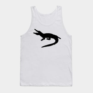 Crocodile Black Silhouette Animal Pet Cool Style Tank Top